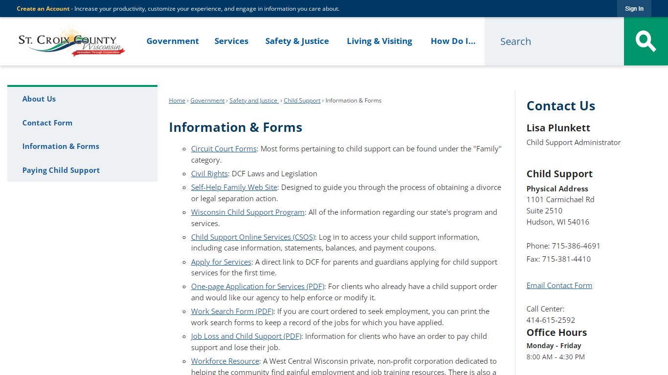 Information & Forms | St. Croix County, WI